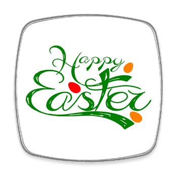 Happy Easter Osterfest - Square fridge magnet - white - Front