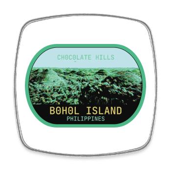 Die Chocolate Hills in Bohol, Philippinen - Viereckiger Kühlschrankmagnet - Weiß - Vorne