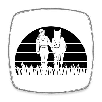 Rider - Square fridge magnet - white - Front