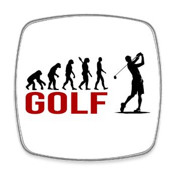 Evolution Golfsport - Viereckiger Kühlschrankmagnet - Weiß - Vorne