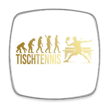 Evolution Tischtennis - Viereckiger Kühlschrankmagnet - Weiß - Vorne