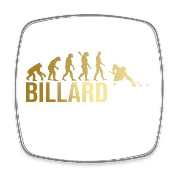 Evolution Billard - Viereckiger Kühlschrankmagnet - Weiß - Vorne