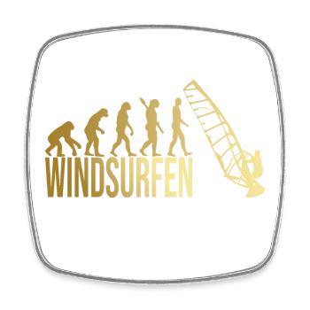 Evolution Windsurfen - Viereckiger Kühlschrankmagnet - Weiß - Vorne