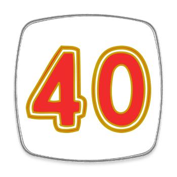 40 - Magnet carré - blanc - Devant
