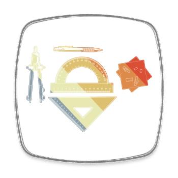 Architect Vintage Look - Square fridge magnet - white - Front