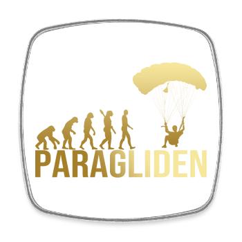 Evolution Paragliden - Viereckiger Kühlschrankmagnet - Weiß - Vorne