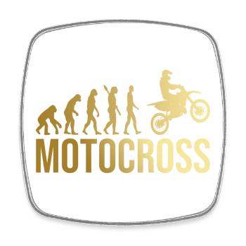 Evolution Motocross - Viereckiger Kühlschrankmagnet - Weiß - Vorne