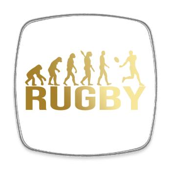 Evolution Rugby - Viereckiger Kühlschrankmagnet - Weiß - Vorne