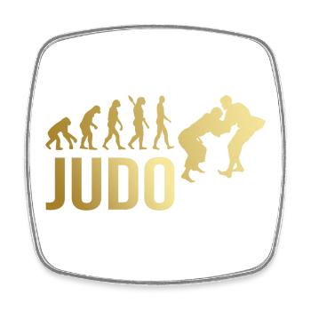 Judo Evolution - Viereckiger Kühlschrankmagnet - Weiß - Vorne