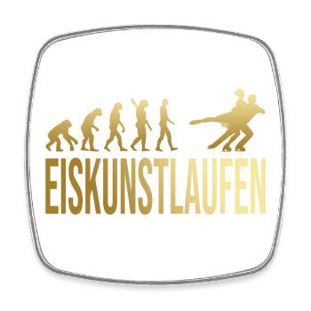 Evolution Eiskunstlaufen - Viereckiger Kühlschrankmagnet - Weiß - Vorne