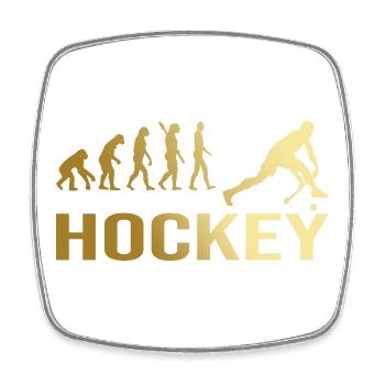 Evolution Hockey - Viereckiger Kühlschrankmagnet - Weiß - Vorne
