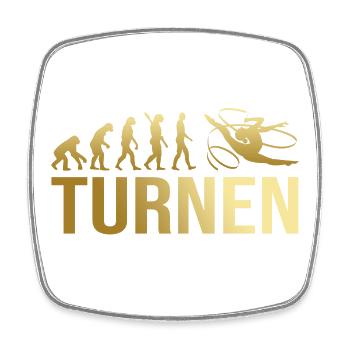Evolution Turnen - Viereckiger Kühlschrankmagnet - Weiß - Vorne
