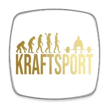 Evolution Kraftsport - Viereckiger Kühlschrankmagnet - Weiß - Vorne