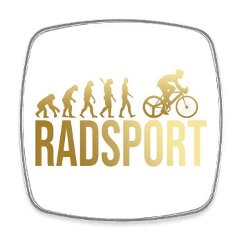 Evolution Radsport - Viereckiger Kühlschrankmagnet - Weiß - Vorne