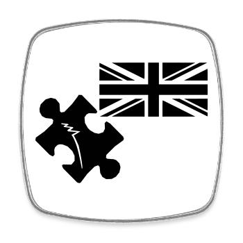 Puzzle John Spilsbury - Magnet carré - blanc - Devant