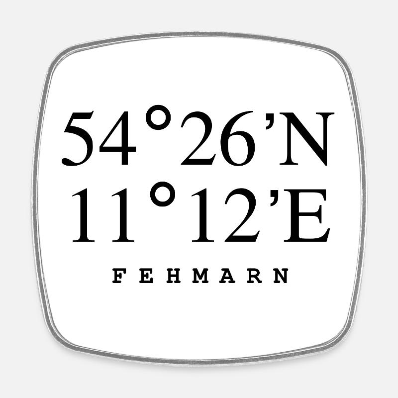 Fehmarn - Square fridge magnet - white