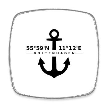 Boltenhagen - Square fridge magnet - white - Front