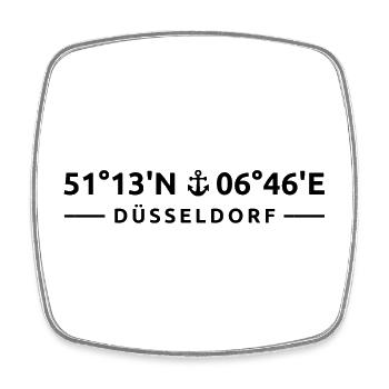 Dusseldorf - Square fridge magnet - white - Front