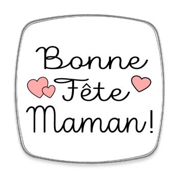 Bonne Fête Maman Mère - Magnet carré - blanc - Devant