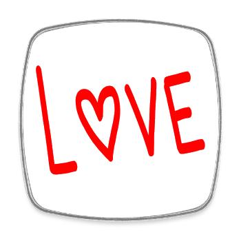 MOTHER'S DAY. HEART. HAPPY BIRTHDAY. MOM - Square fridge magnet - white - Front