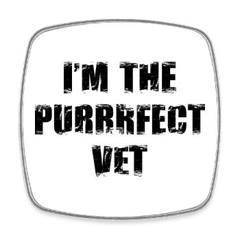 Vet Saying - Square fridge magnet - white - Front