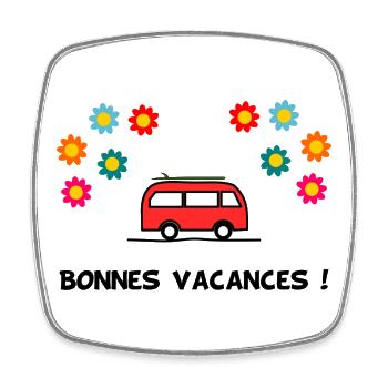 HAPPY HOLIDAYS - Square fridge magnet - white - Front