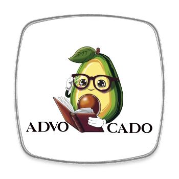 Advocado – Lustiges Avocado Wortspiel - Viereckiger Kühlschrankmagnet - Weiß - Vorne