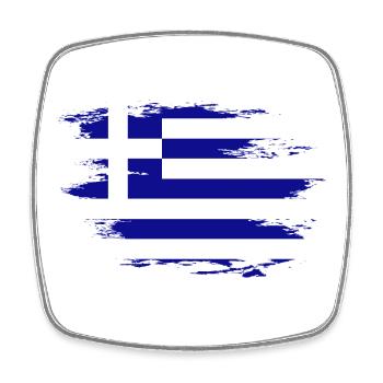 Greece flag used design - Square fridge magnet - white - Front