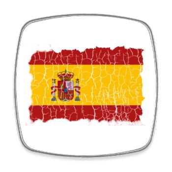 Spain Flag Espania - Square fridge magnet - white - Front
