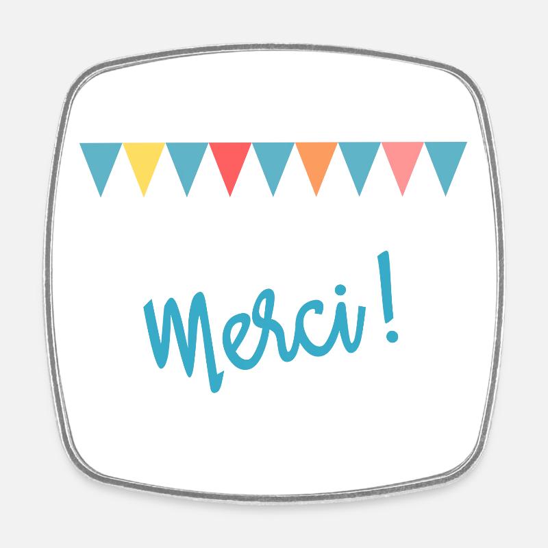 MERCI. MAÎTRESSE. MAÎTRE. MERCI MAÎTRESSE - Magnet carré - blanc