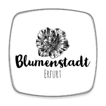 Erfurt Ville des fleurs - Magnet carré - blanc - Devant