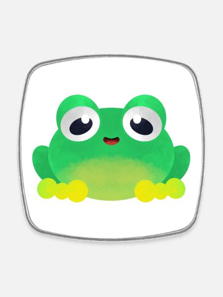 Little Frog - Square fridge magnet - white
