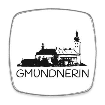 Gmundnerin Schloss Orth Gmunden Österreich - Viereckiger Kühlschrankmagnet - Weiß - Vorne