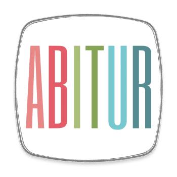 Abitur Abiturientin Gymnasium Abschluss Abi - Viereckiger Kühlschrankmagnet - Weiß - Vorne