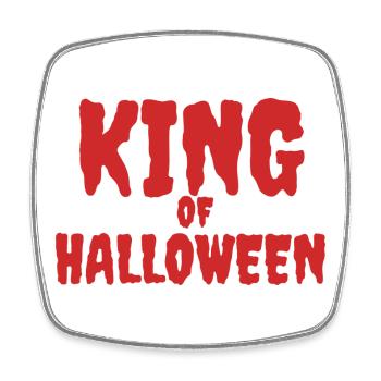 King of Halloween Spooky Font Design - Square fridge magnet - white - Front