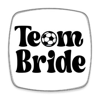 TEAM BRIDE FOOTBALL SOCCER - Square fridge magnet - white - Front
