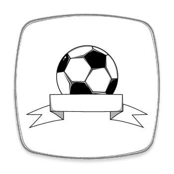 Football Name Banner Loop - Square fridge magnet - white - Front