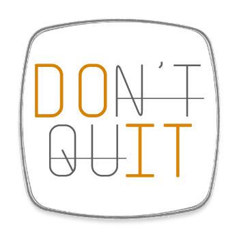 DON'T QUIT DO IT Never give up - Square fridge magnet - white - Front