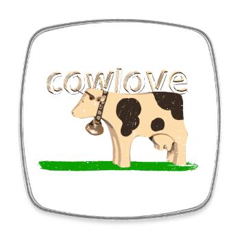 amour de vache | Amour de vache | 350 ppp - Magnet carré - blanc - Devant