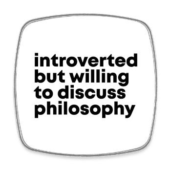 philosophie - Magnet carré - blanc - Devant