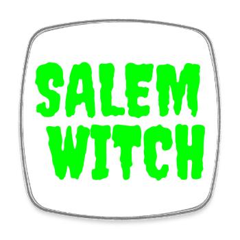 SalemWitch Halloween Design - Viereckiger Kühlschrankmagnet - Weiß - Vorne