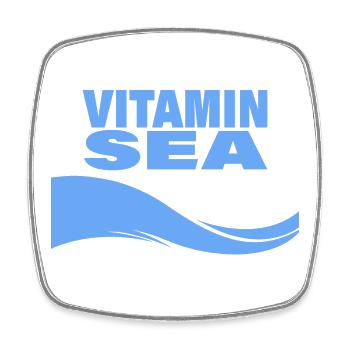VITAMIN SEA - Viereckiger Kühlschrankmagnet - Weiß - Vorne