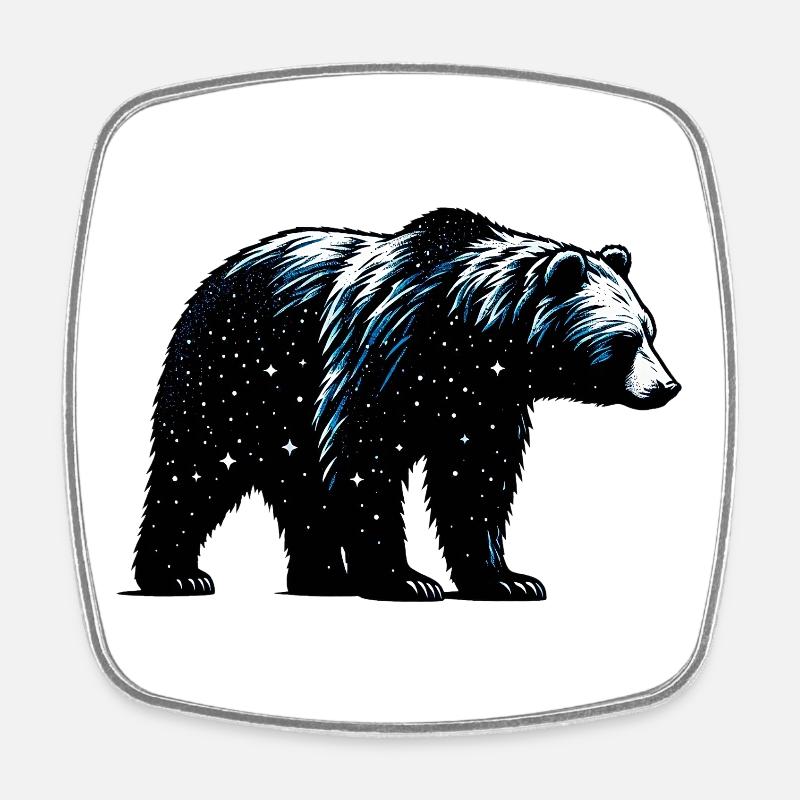 Ours - Magnet carré - blanc
