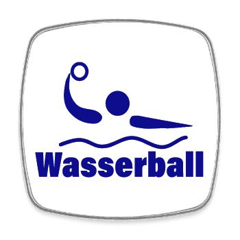 WASSERBALL - Viereckiger Kühlschrankmagnet - Weiß - Vorne