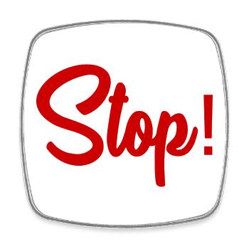 STOP. HUMOUR. MESSAGE. CITATION. PANNEAU. PAPA - Magnet carré - blanc - Devant