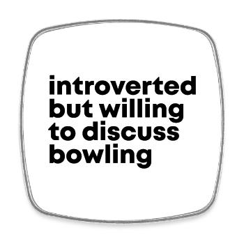 Bowling - Square fridge magnet - white - Front