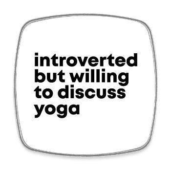 Yoga Yoga Yoga - Viereckiger Kühlschrankmagnet - Weiß - Vorne