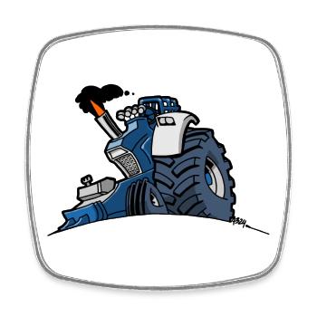 1293 DRAWSMALL BLAU - Viereckiger Kühlschrankmagnet - Weiß - Vorne