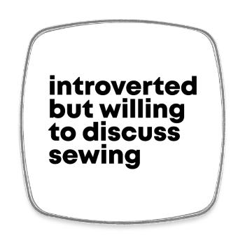 Sewing - Square fridge magnet - white - Front