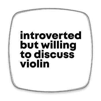 Violin - Square fridge magnet - white - Front